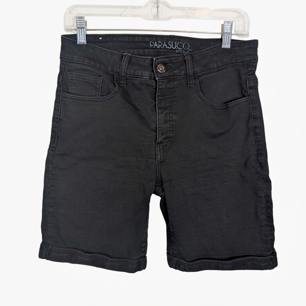 Parasuco Black High-Rise Cuffed Jorts - Size 8